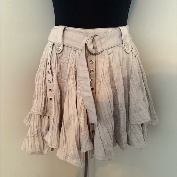 Free People Light Gray Mini Skirt - Picture 11 of 11